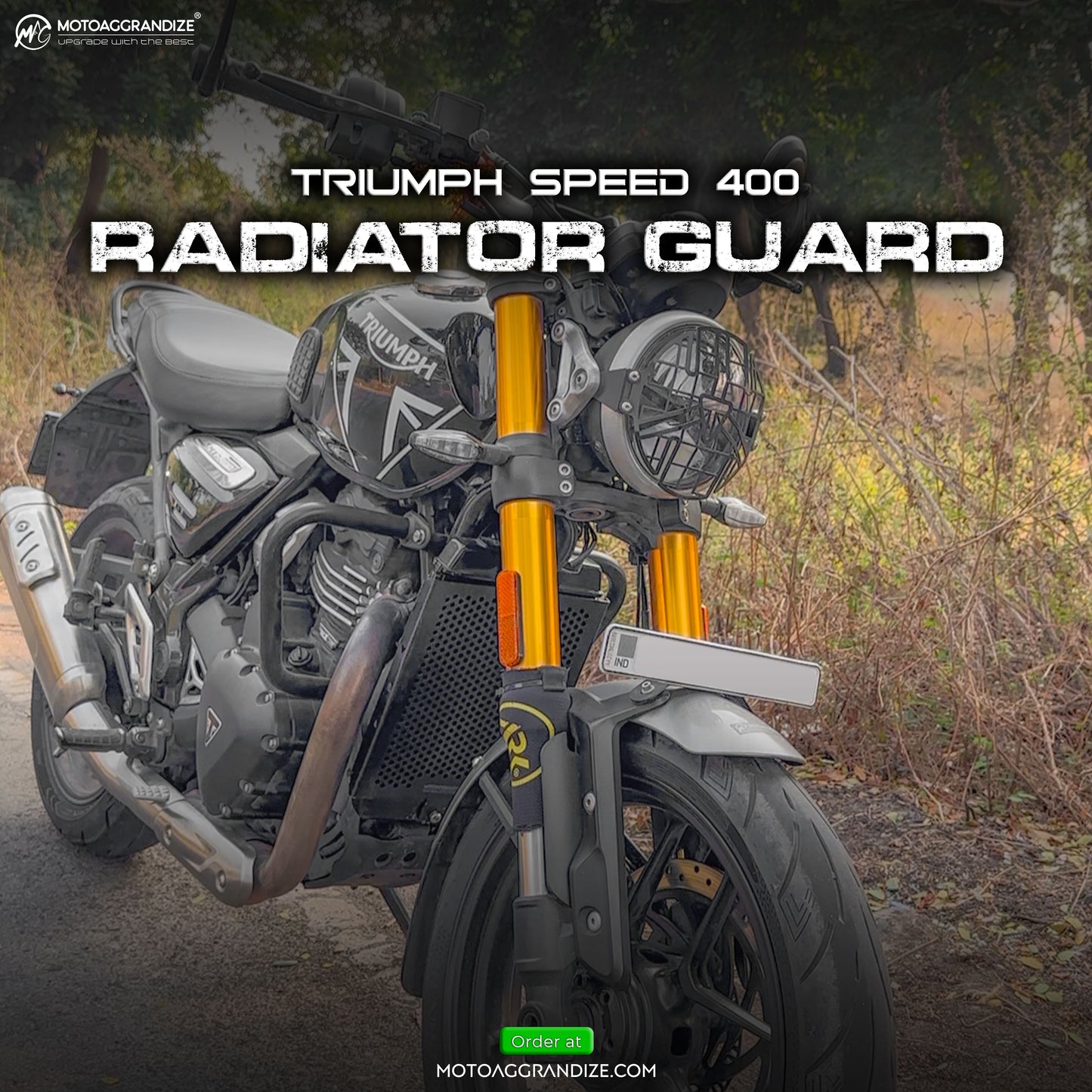 Radiator guard for Triumph Speed 400 | Scrambler 400 X